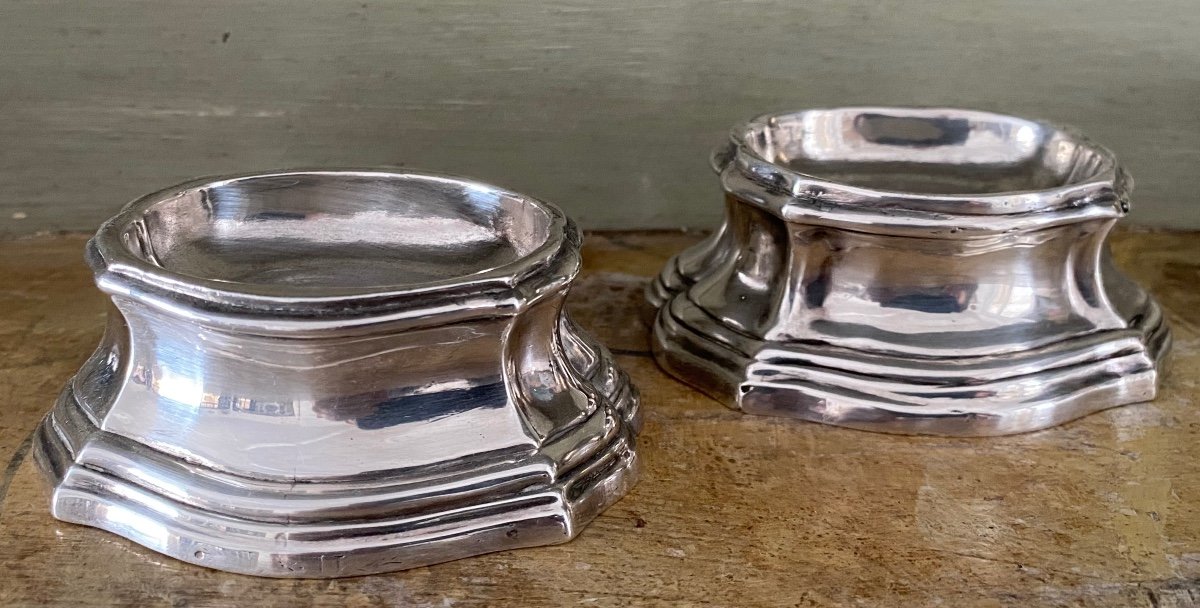 Perpignan, Pair Of Salt Cellars, Silver, 1750