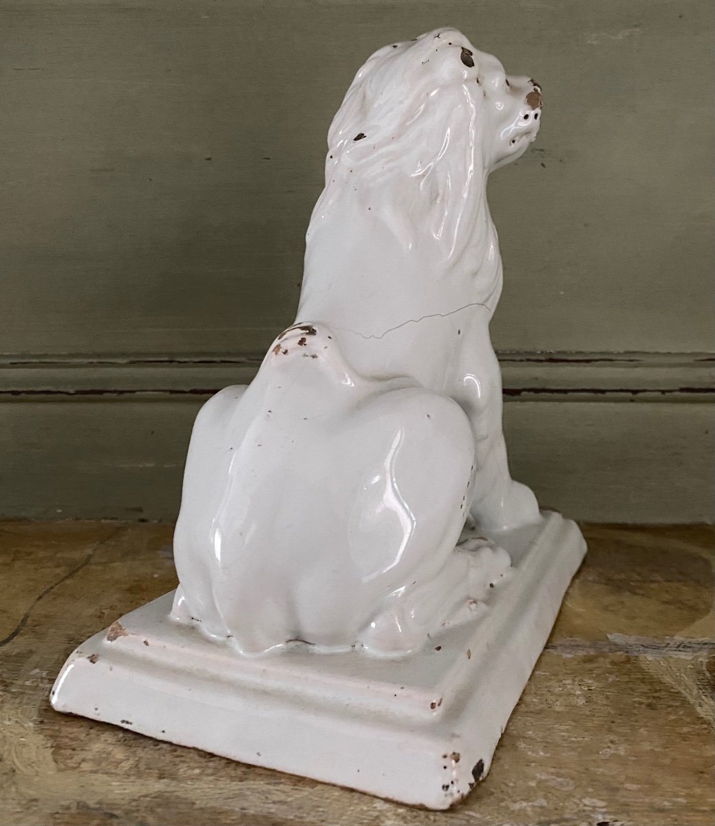 Lion, Earthenware, Rouen, 18th Century-photo-4