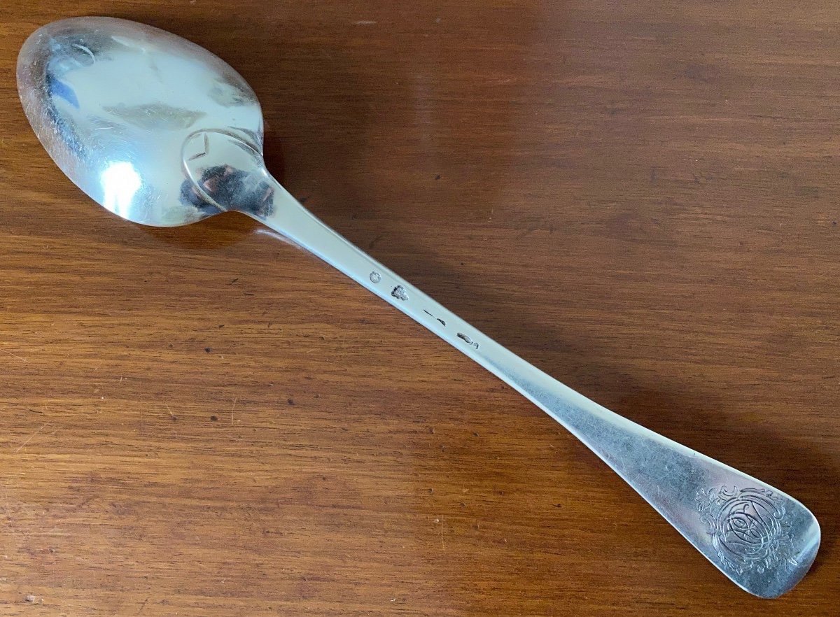 Stew Spoon, Serving, Silver, Single-sided, Paris, 1766