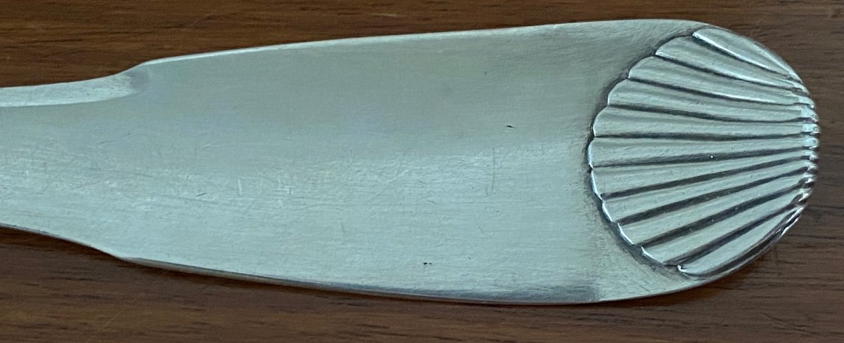 Montpellier, Cuillère à Olives, Argent, Armoiries, 1740-photo-4