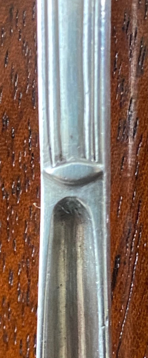 Cuillère à Moelle, Tire Moelle, Pelle à Sel, Argent, Paris 1757-photo-4