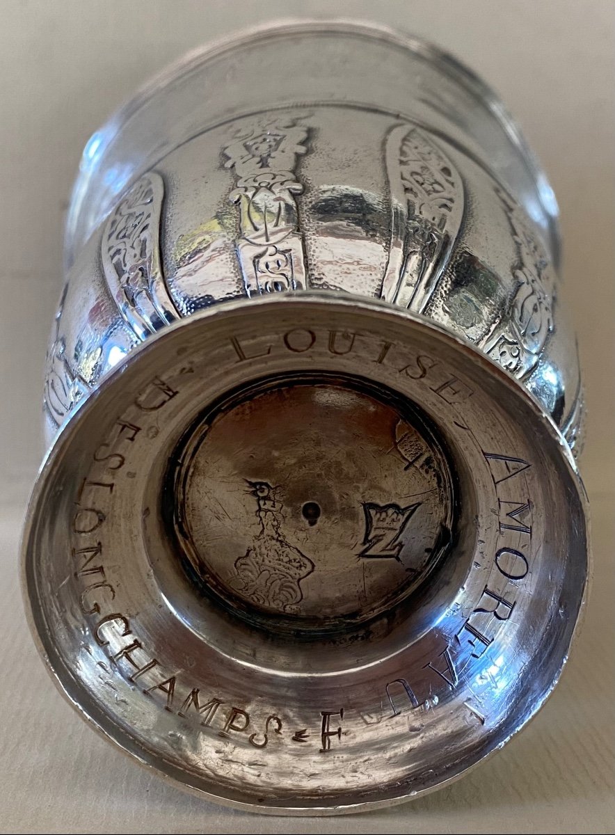 Timbale tulipe, à Appliques, Argent, Gravé, Paris, 1739-photo-4