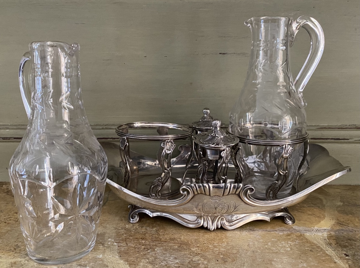 Cruet, Silver, Coat Of Arms, Paris 1754-photo-3