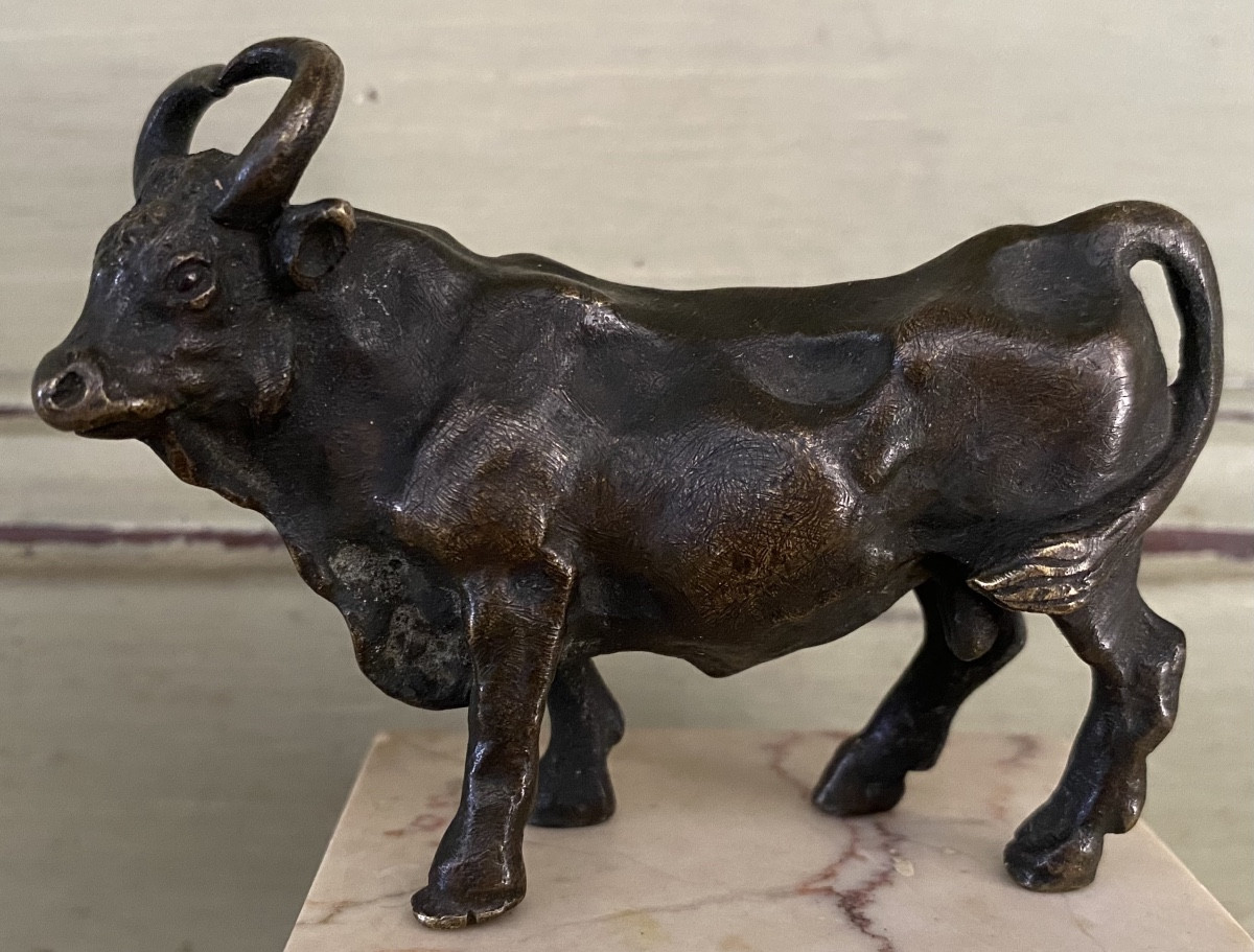 Grand tour, Bronze, Taureau, Italie, XIXè-photo-4