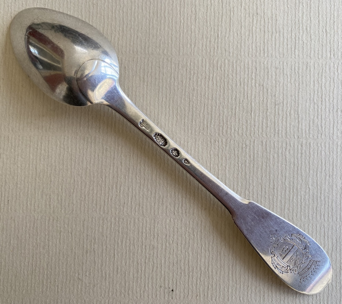 Toulouse, Small Spoon, Silver, Coat Of Arms, 1785-photo-1