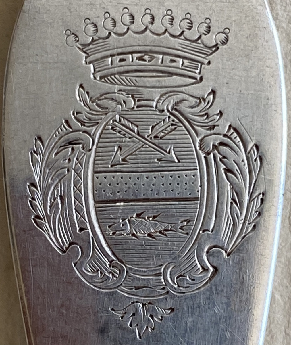 Toulouse, Small Spoon, Silver, Coat Of Arms, 1785