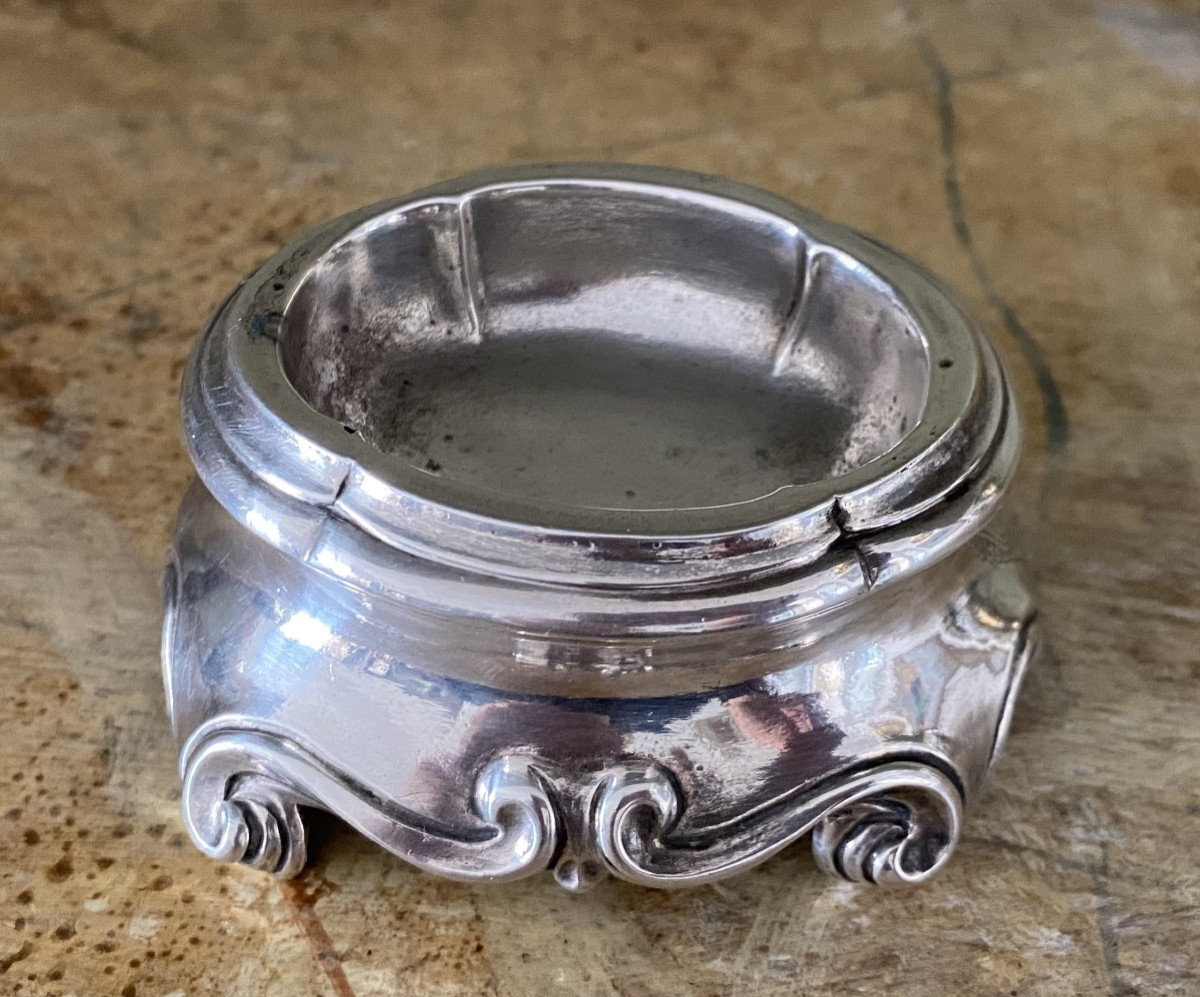 Avignon, Salt Cellar, Silver, Coat Of Arms, Circa 1750-photo-5