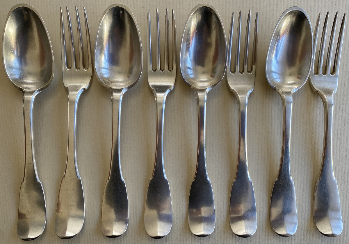 Marseille 1751, Cutlery, Single-sided, Silver, Coat Of Arms-photo-3