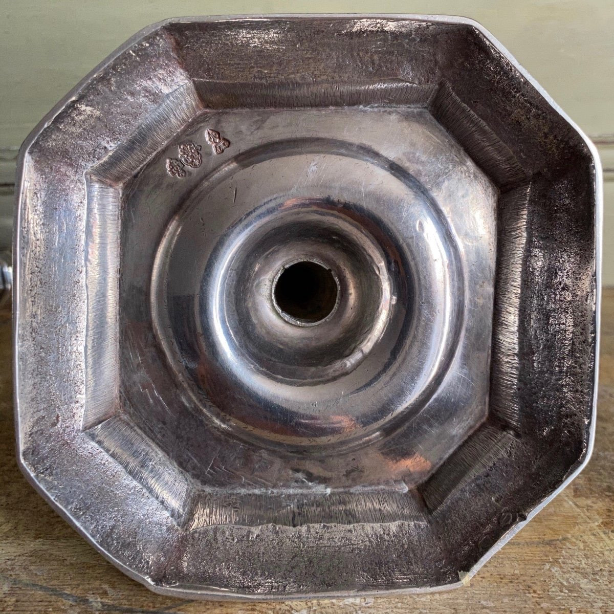 Toulouse 1716, Paire de Flambeaux, Bougeoirs,  Argent, Armoiries-photo-4