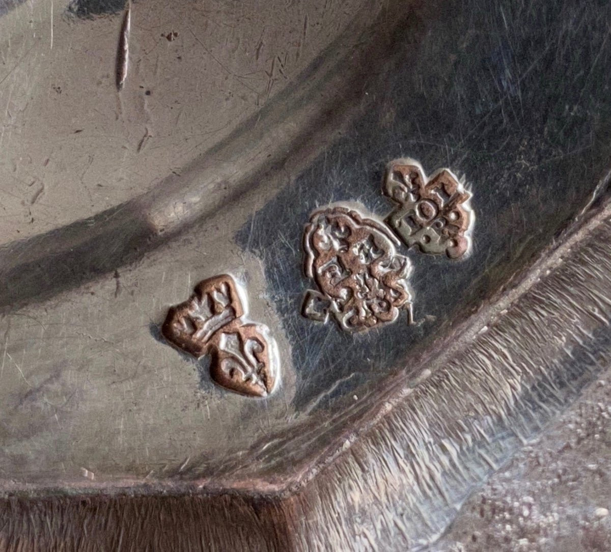 Toulouse 1716, Paire de Flambeaux, Bougeoirs,  Argent, Armoiries-photo-3