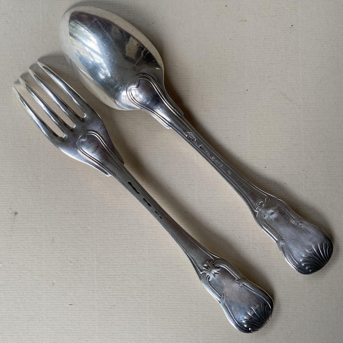 Silver Cutlery, Violin-shaped Fillets, Shells And Clasps, Paris 1765