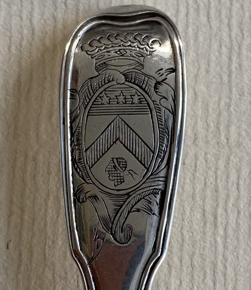 Arles, Small Spoon, Silver, Coat Of Arms, 1761
