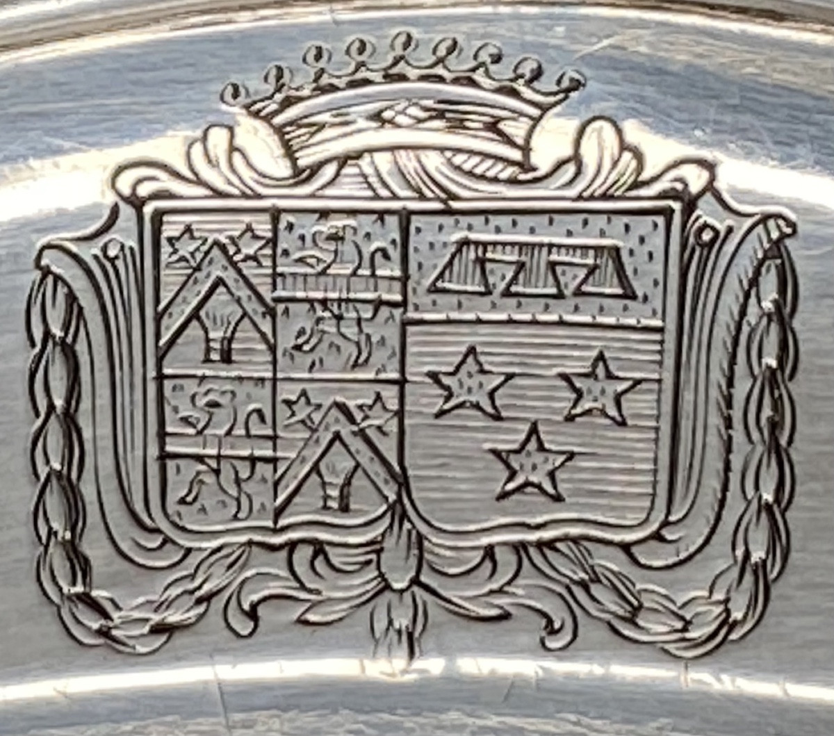 Lille, Plat, argent, armoiries, 1776