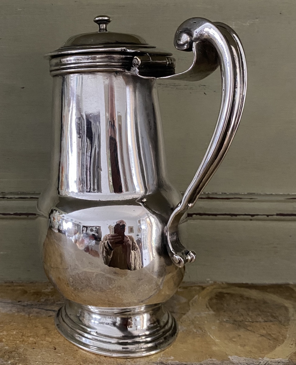 Barber's Chair, Water Pot, Ewer, Plated Metal, Silver, 18th Century-photo-2