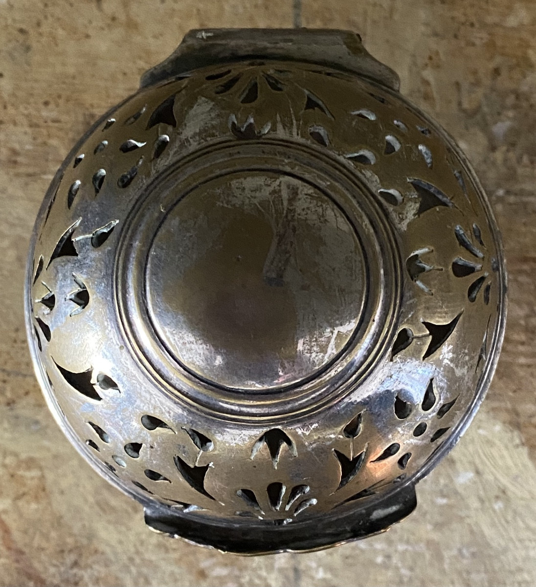 Sponge Ball, Silver-plated Metal, 18th Century-photo-4