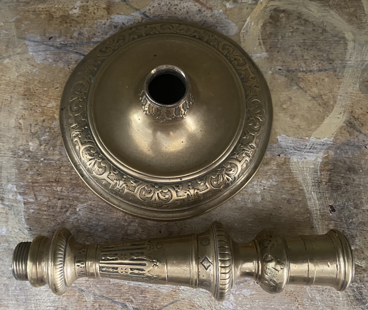 Flambeau, Bougeoir, bronze, Louis XIV-photo-4