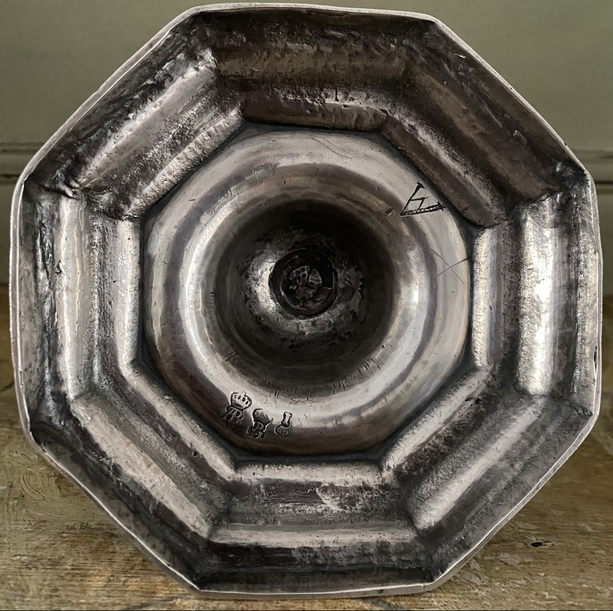 Bayonne, paire de Flambeaux, bougeoirs, argent, 1738-photo-4