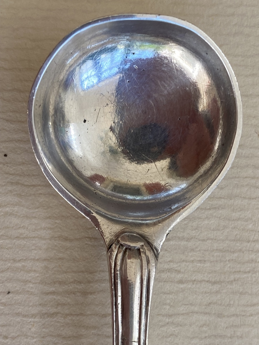 Cuillère, Louche à moutarde, argent, Paris 1754-photo-4