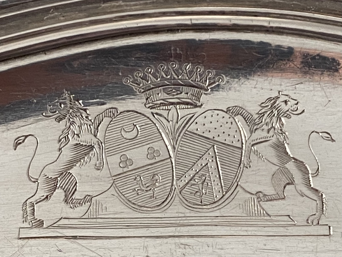 Aix-en-provence, Serving Dish, Silver, Coat Of Arms, 1774