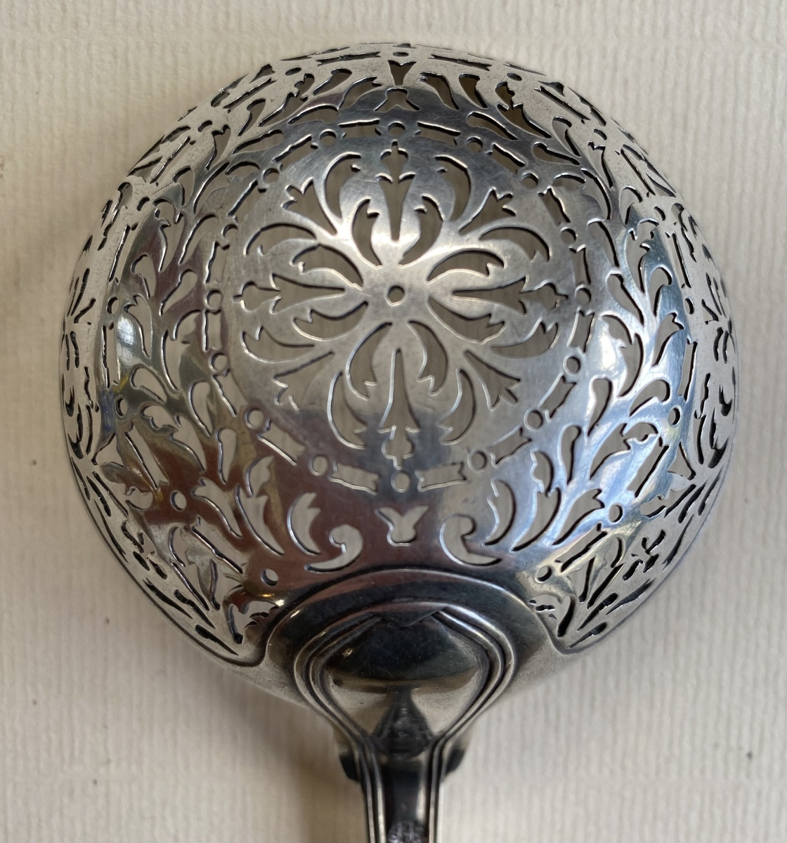 Sugar Spoon, Saupoudreuse, Silver, Filets Coquilles, Paris 1764-photo-4