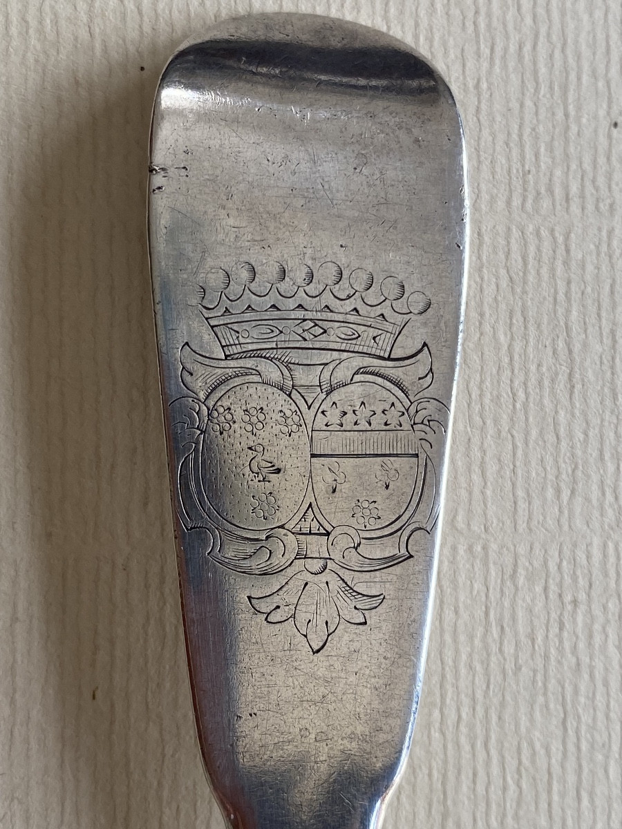Spoon à Ragoût, De Service, Silver, Uniplat, Paris, 1731-photo-1