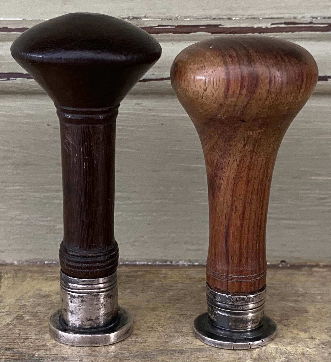 Seals, Silver And Turned Wood, Coat Of Arms-photo-3