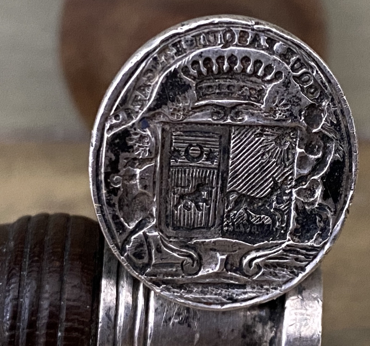 Seals, Silver And Turned Wood, Coat Of Arms-photo-4