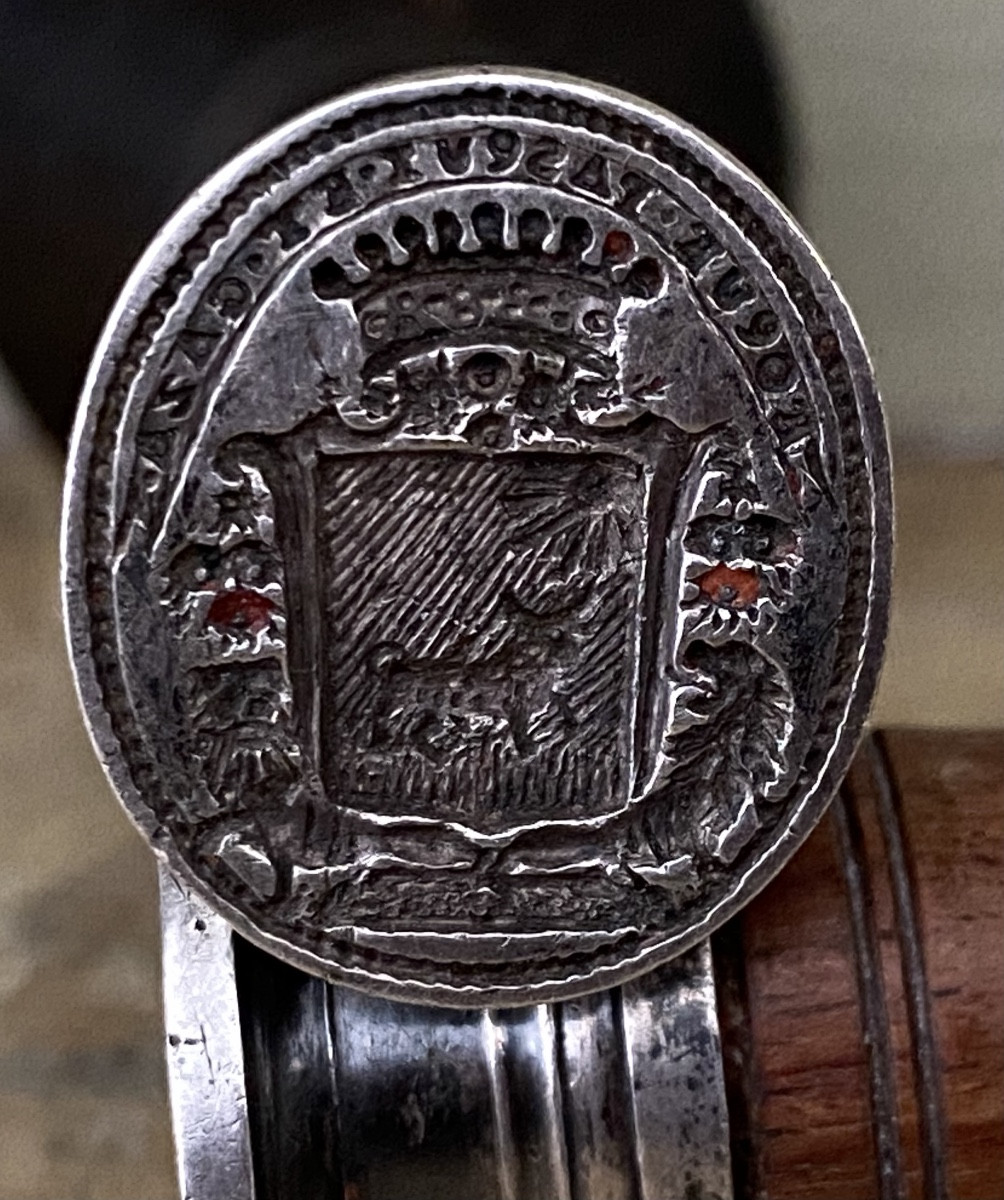 Seals, Silver And Turned Wood, Coat Of Arms-photo-1