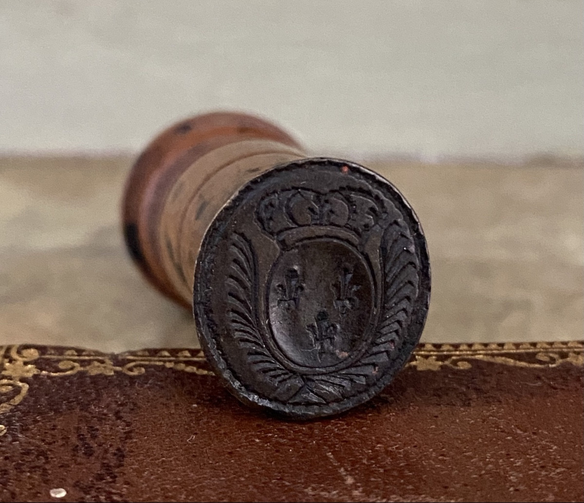 Royal Seal, Turned Boxwood, Coat Of Arms, Coat Of Arms Of France
