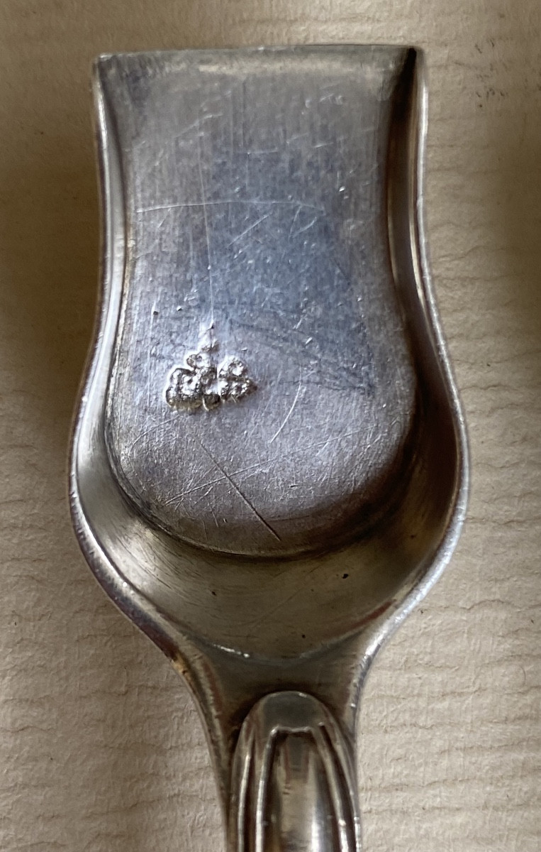 Moelle Spoons, Moelle Tires, Salt Scoops, Silver, Paris 1752-photo-4