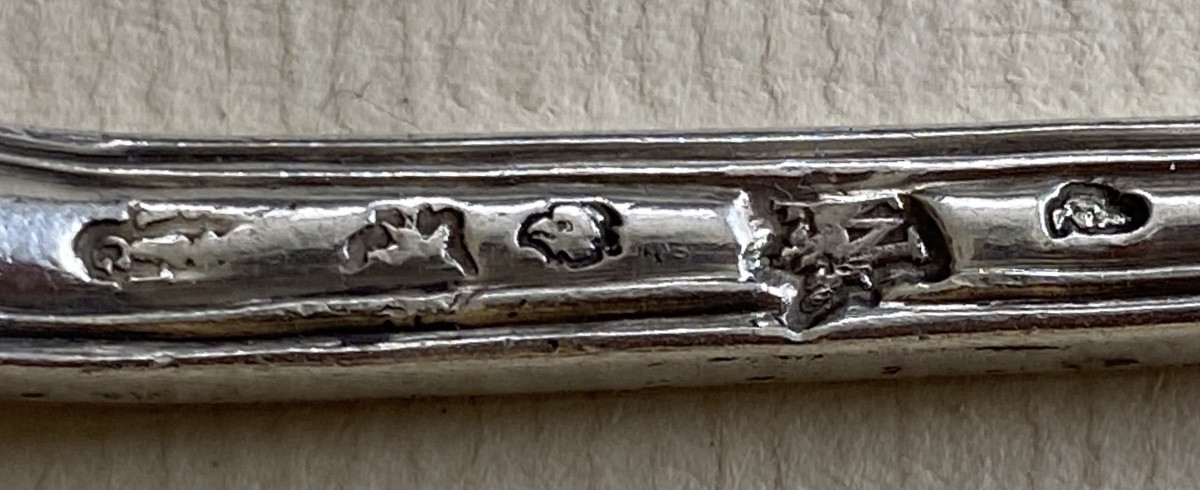 Moelle Spoons, Moelle Tires, Salt Scoops, Silver, Paris 1752-photo-2