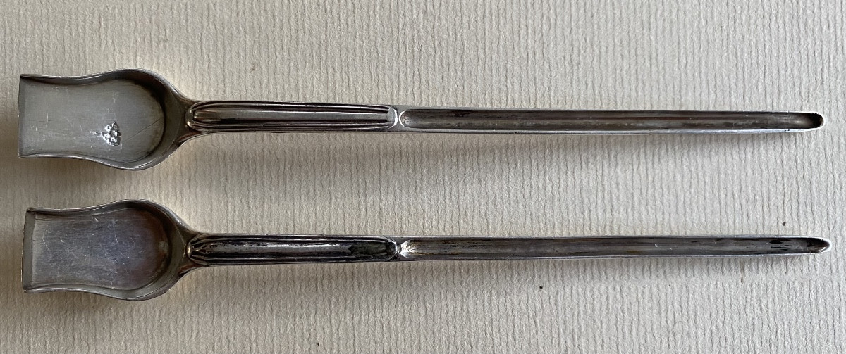 Moelle Spoons, Moelle Tires, Salt Scoops, Silver, Paris 1752-photo-5