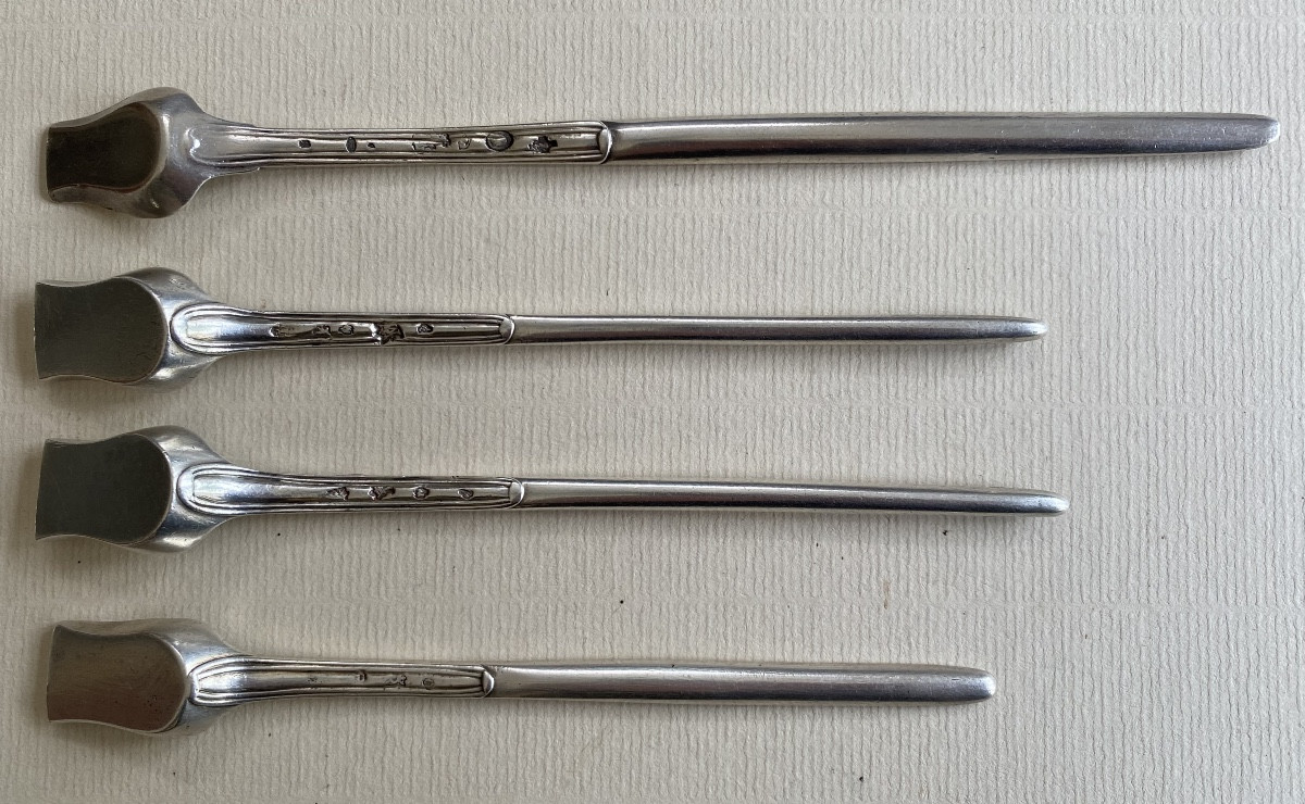 Moelle Spoons, Moelle Tires, Salt Scoops, Silver, Paris 1752-photo-7