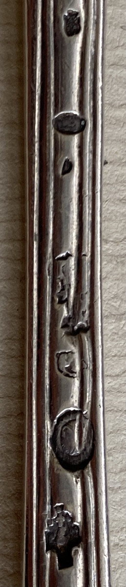 Spoon à Moelle, Tire Moelle, Pelle à Sel, Silver, Paris 1789-photo-3
