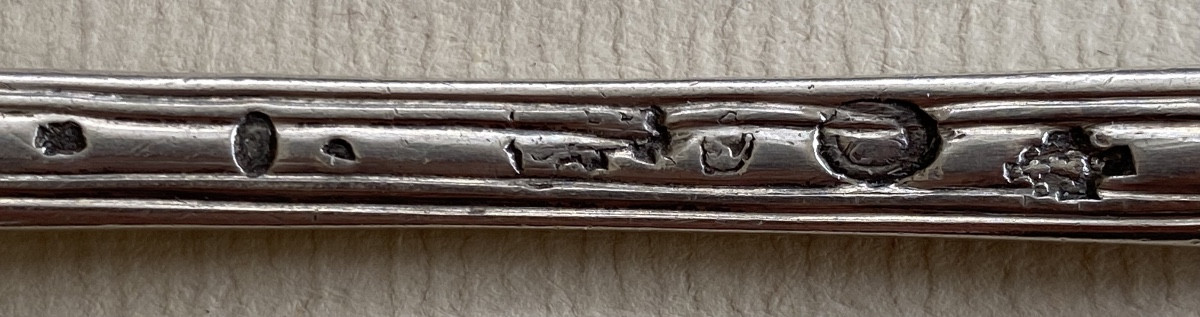 Spoon à Moelle, Tire Moelle, Pelle à Sel, Silver, Paris 1789-photo-2