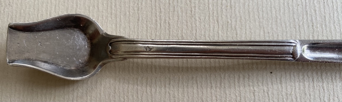 Spoon à Moelle, Tire Moelle, Pelle à Sel, Silver, Paris 1789-photo-3
