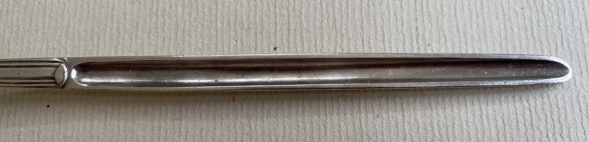 Spoon à Moelle, Tire Moelle, Pelle à Sel, Silver, Paris 1789-photo-4