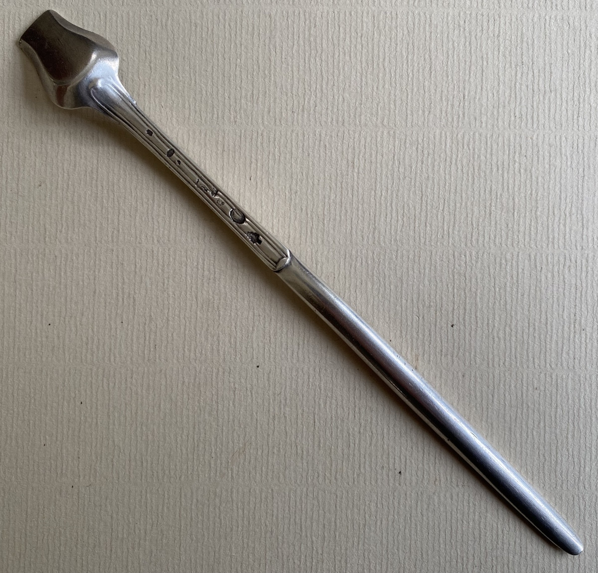 Spoon à Moelle, Tire Moelle, Pelle à Sel, Silver, Paris 1789