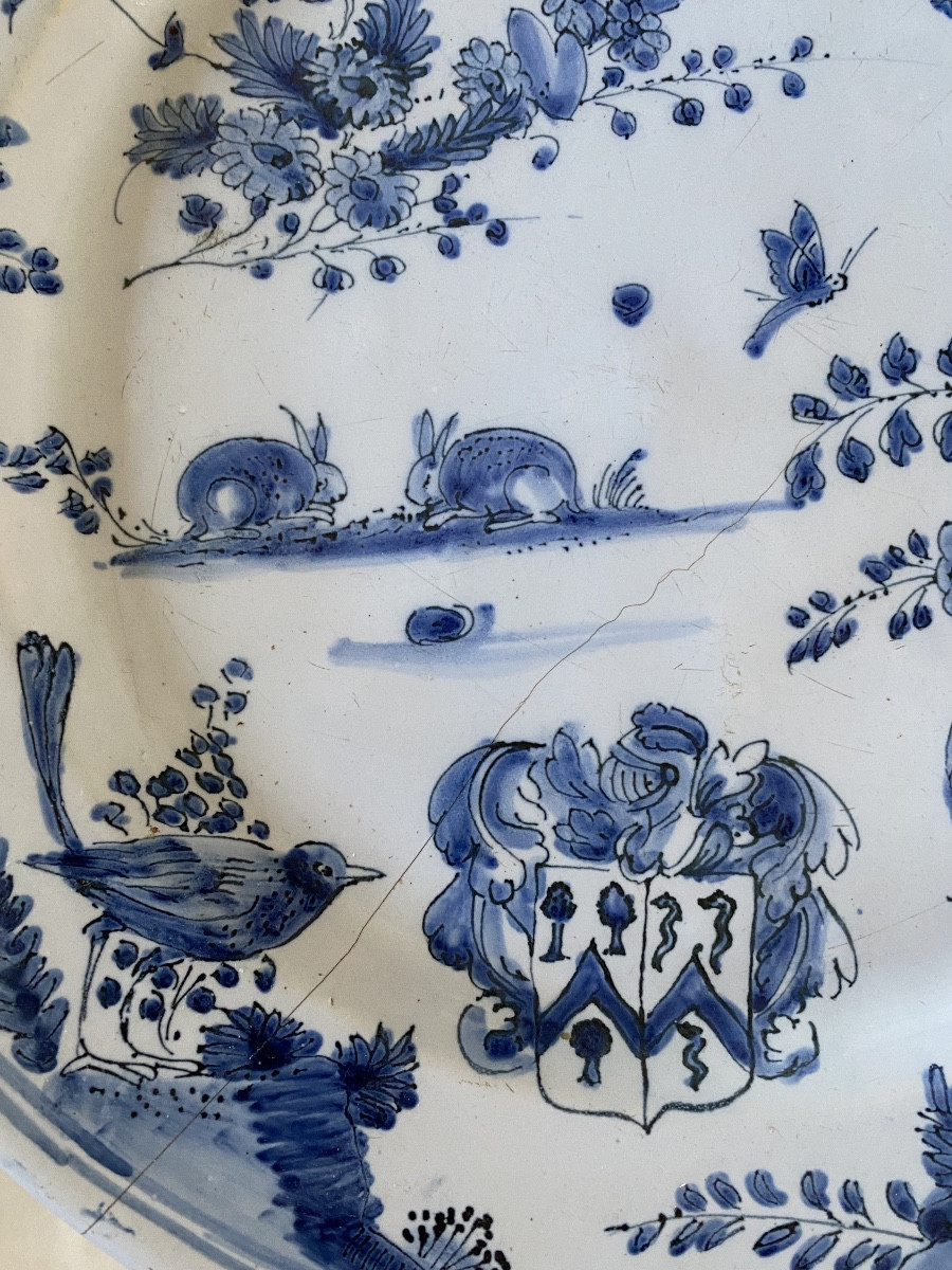 Nevers, Dish, Earthenware, Coat Of Arms, Chavaillon Collection-photo-4
