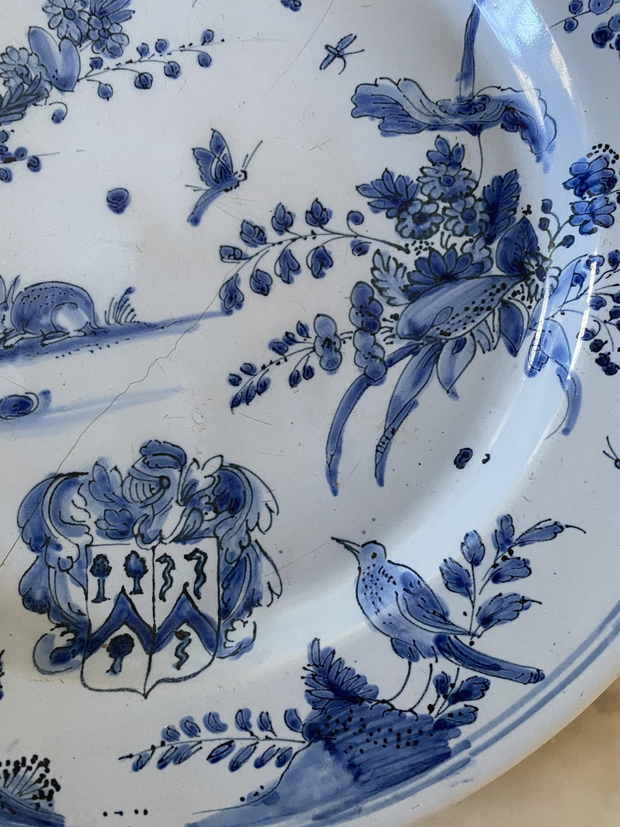 Nevers, Dish, Earthenware, Coat Of Arms, Chavaillon Collection-photo-2