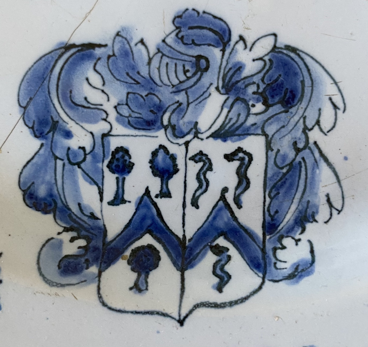 Nevers, Dish, Earthenware, Coat Of Arms, Chavaillon Collection