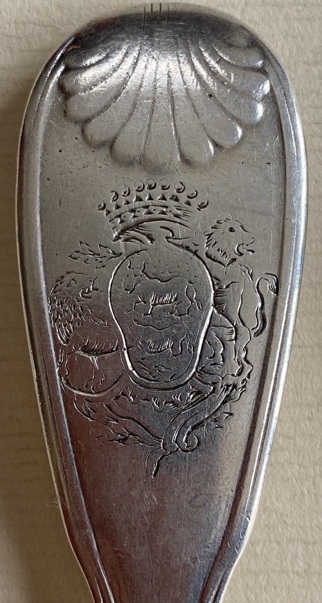 Bordeaux, Flatware, Silver, Filets Shells, Coat Of Arms, 1778-photo-4