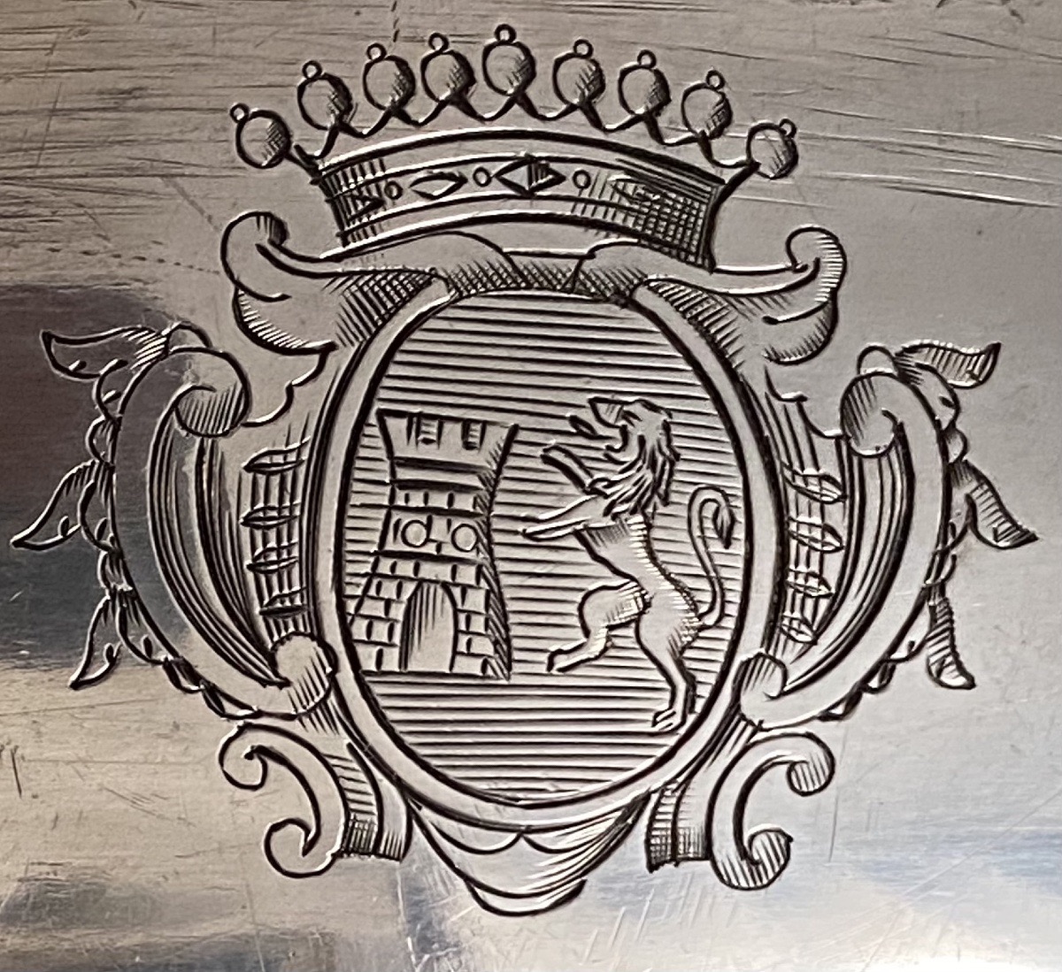 Bowl With Radiating Handles, Silver, Coat Of Arms, Paris 1740
