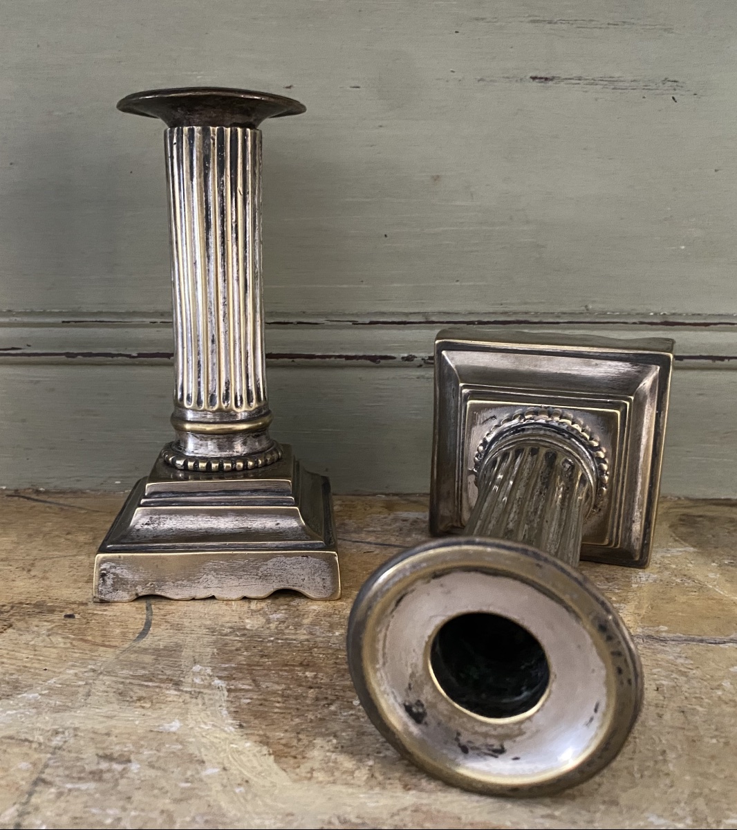 Candleholders, Table Centerpieces, Bronze-plated, Silver-photo-2