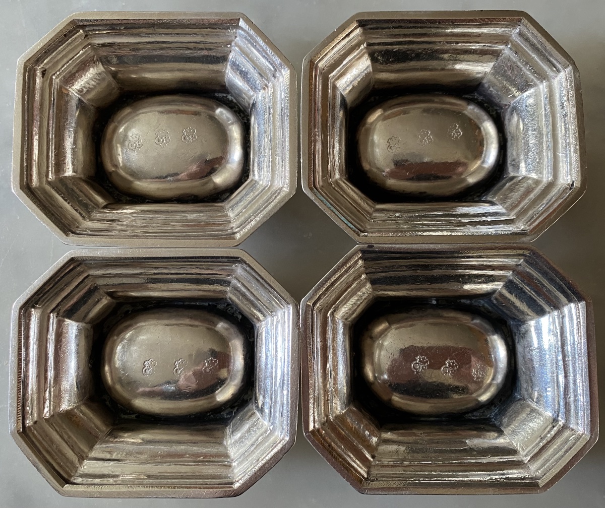 Salt Shakers, Silver, Coats Of Arms-photo-4