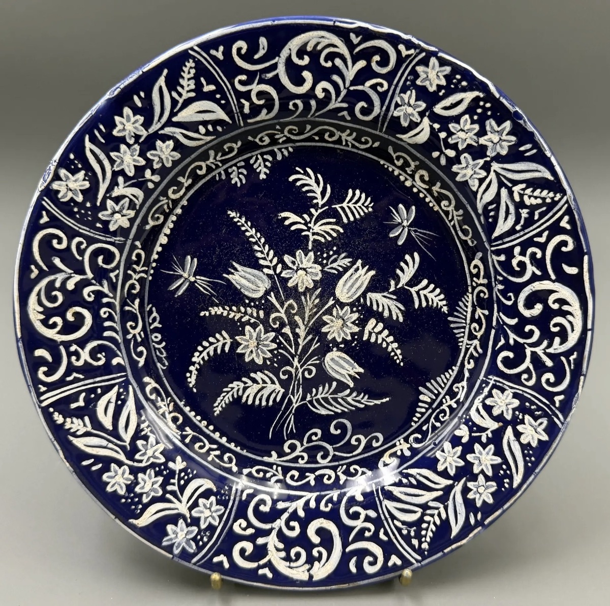 Nevers, Plate, Persian Blue, 17th Century-photo-4
