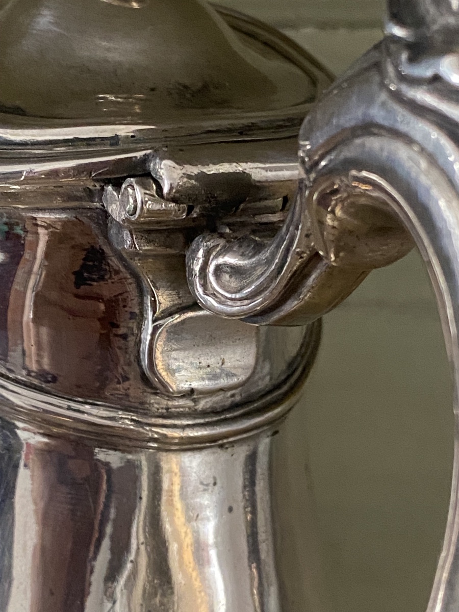 Aiguière, pot à eau, métal plaqué, argent-photo-4