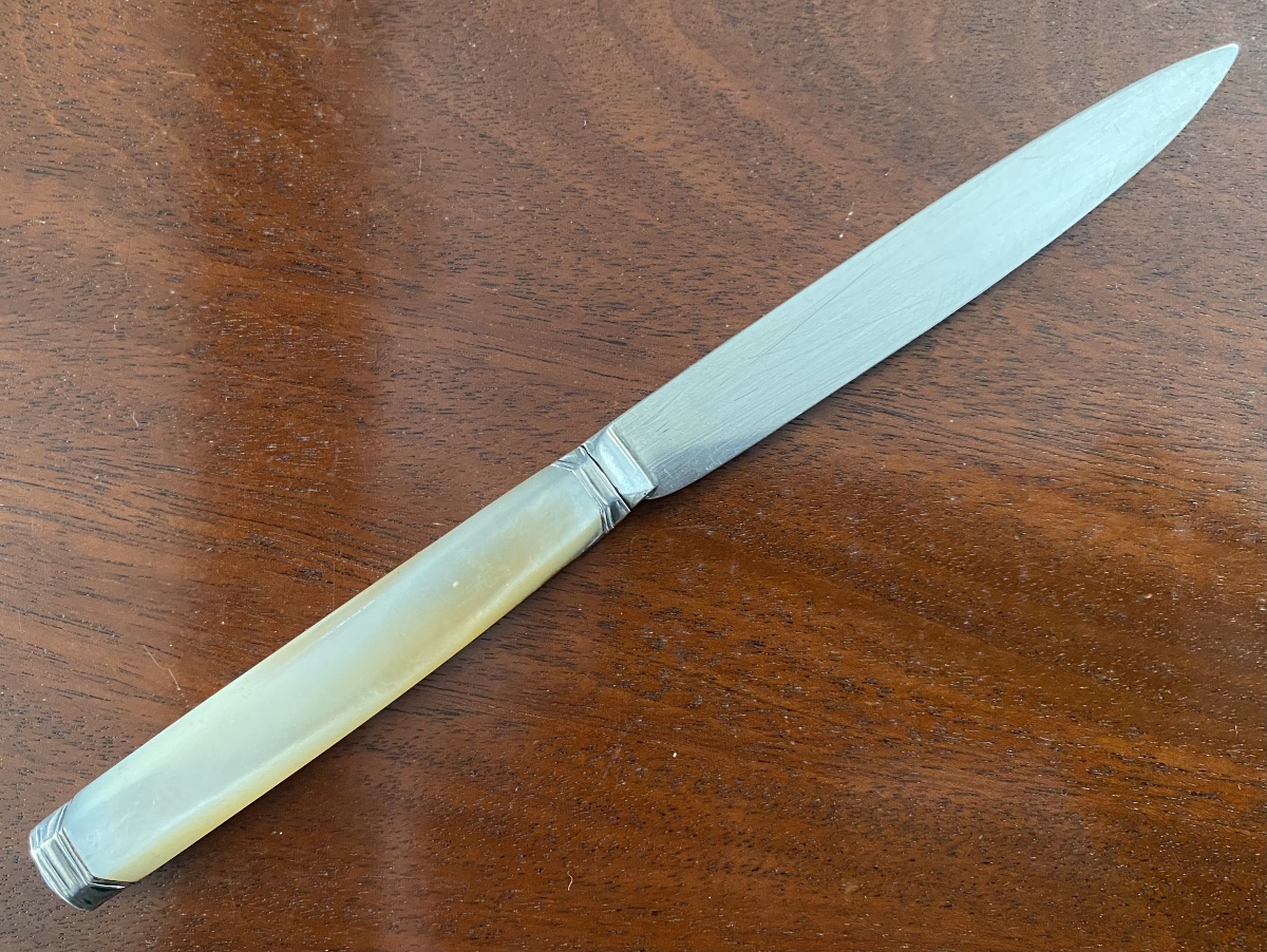 Fruit Knife, Blade, Silver, Mother-of-pearl, Paris 1750-photo-2