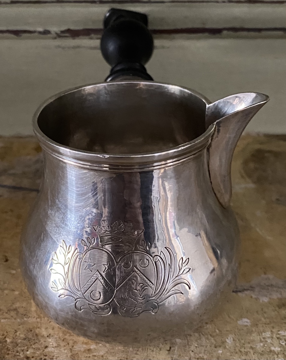 Normandy, Caen, Valognes, Milk Jug, Milk Pitcher, Silver, Coat Of Arms-photo-2