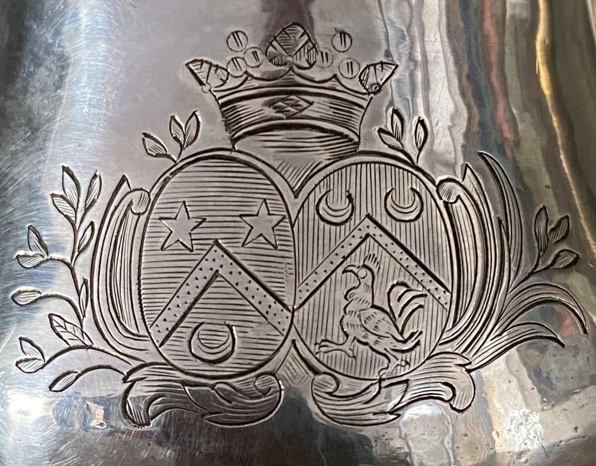 Normandy, Caen, Valognes, Milk Jug, Milk Pitcher, Silver, Coat Of Arms